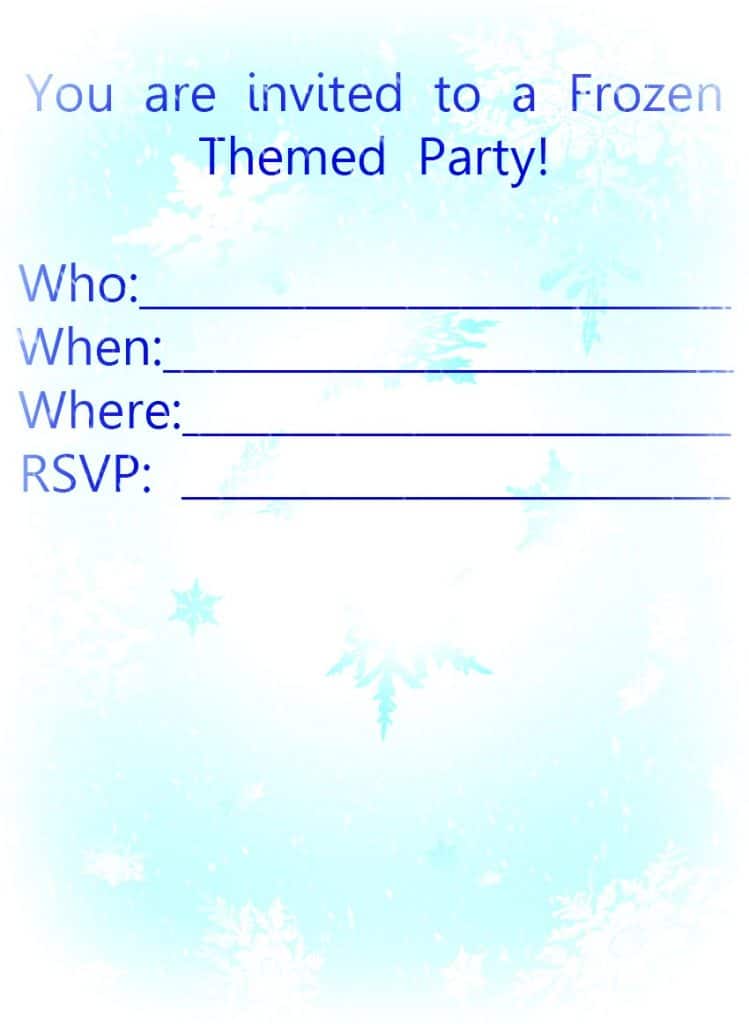 Frozen-Invitation