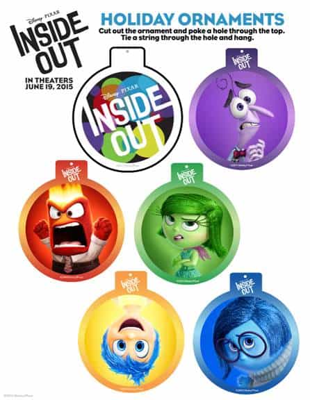 Inside Out Holiday Ornaments