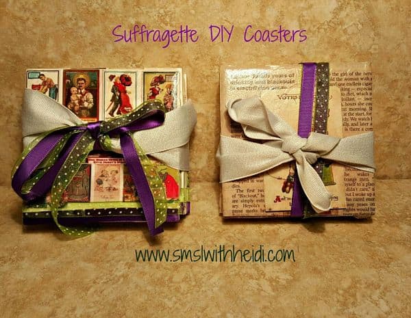 Suffragette DIY Coasters