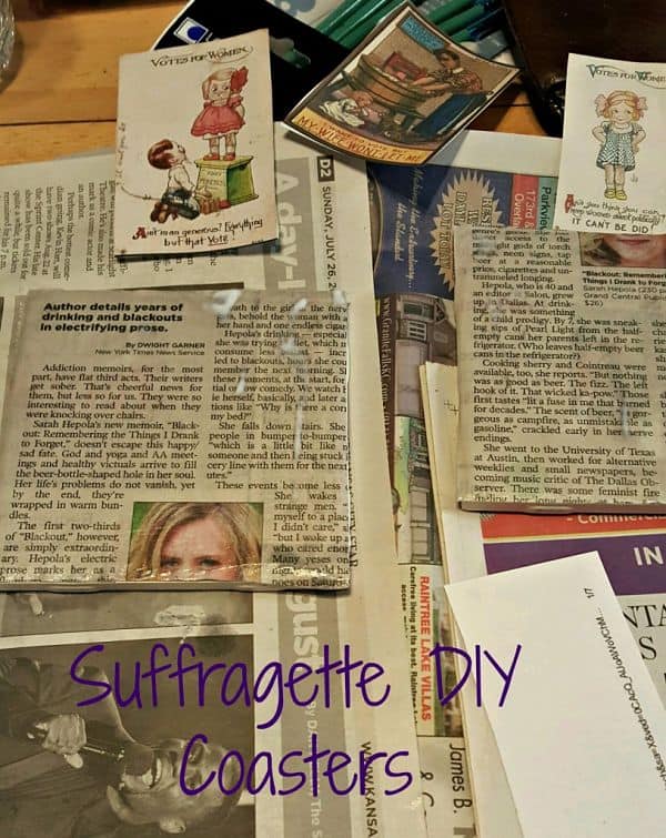 Suffragette DIY Coasters